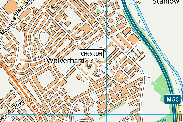 CH65 5DH map - OS VectorMap District (Ordnance Survey)