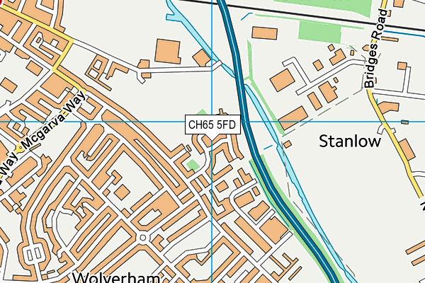 CH65 5FD map - OS VectorMap District (Ordnance Survey)