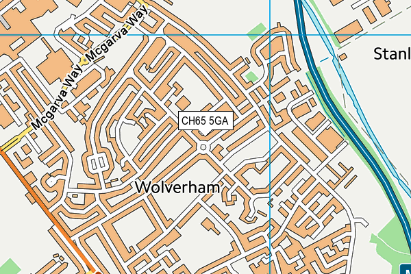 CH65 5GA map - OS VectorMap District (Ordnance Survey)
