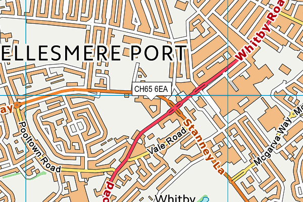 The Ellesmere Port C Of E College map (CH65 6EA) - OS VectorMap District (Ordnance Survey)
