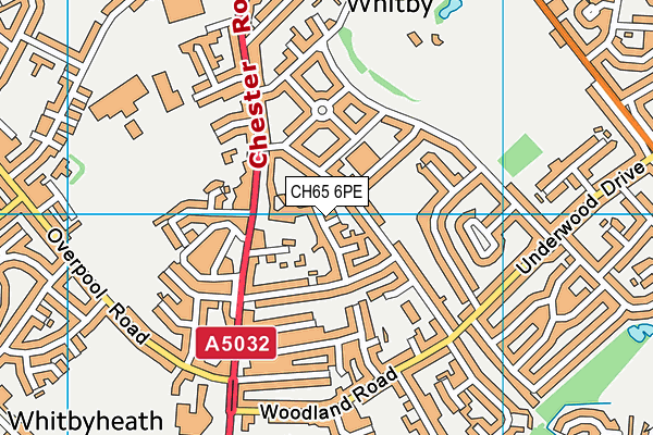 CH65 6PE map - OS VectorMap District (Ordnance Survey)