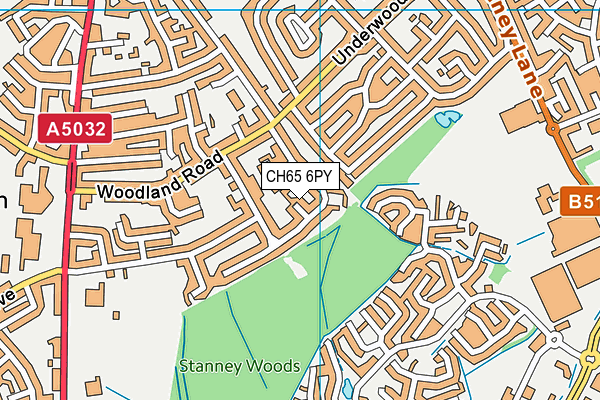 CH65 6PY map - OS VectorMap District (Ordnance Survey)