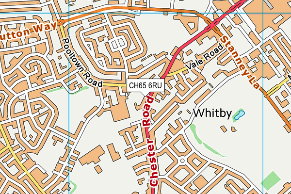 CH65 6RU map - OS VectorMap District (Ordnance Survey)