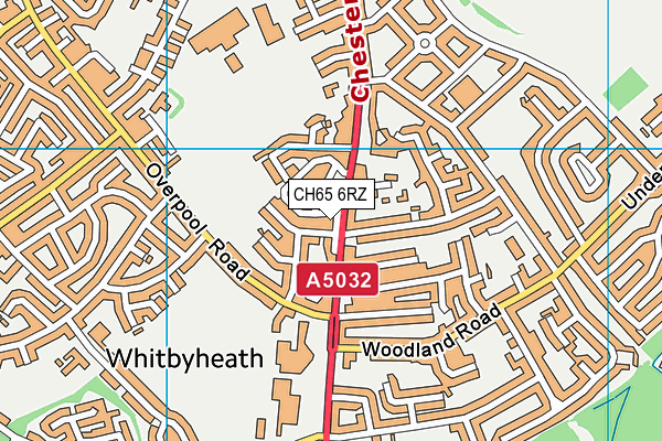 CH65 6RZ map - OS VectorMap District (Ordnance Survey)