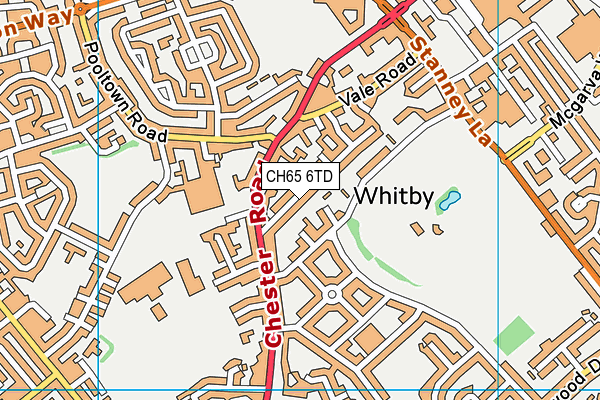 CH65 6TD map - OS VectorMap District (Ordnance Survey)