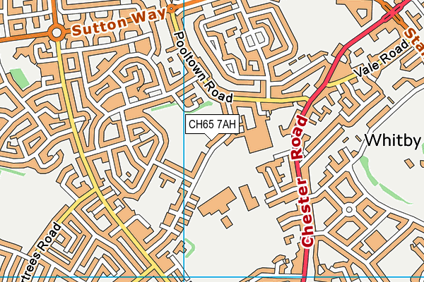 CH65 7AH map - OS VectorMap District (Ordnance Survey)