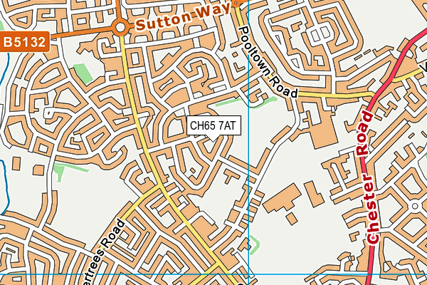 CH65 7AT map - OS VectorMap District (Ordnance Survey)