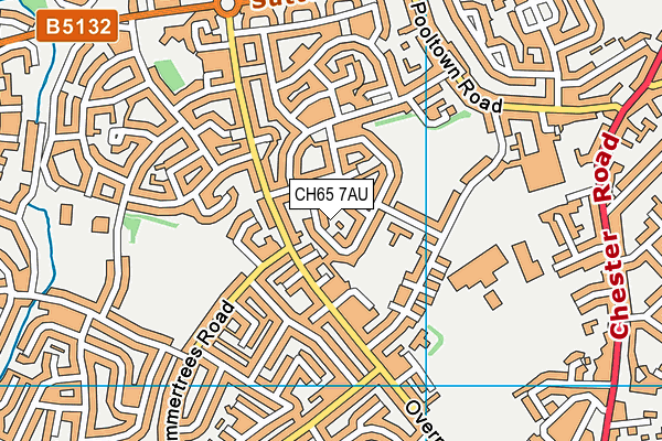 CH65 7AU map - OS VectorMap District (Ordnance Survey)