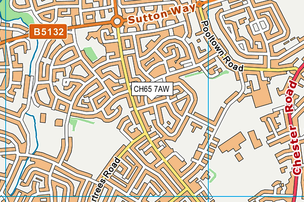 CH65 7AW map - OS VectorMap District (Ordnance Survey)