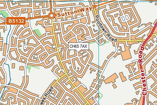 CH65 7AX map - OS VectorMap District (Ordnance Survey)