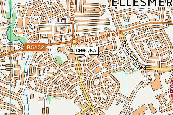 CH65 7BW map - OS VectorMap District (Ordnance Survey)