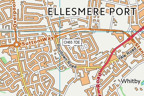 CH65 7DE map - OS VectorMap District (Ordnance Survey)