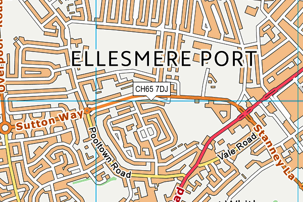 CH65 7DJ map - OS VectorMap District (Ordnance Survey)