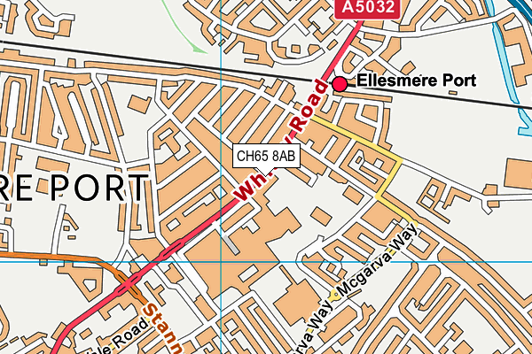 CH65 8AB map - OS VectorMap District (Ordnance Survey)