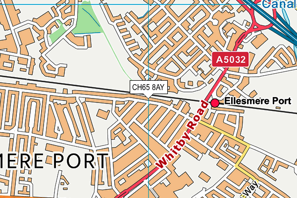 CH65 8AY map - OS VectorMap District (Ordnance Survey)