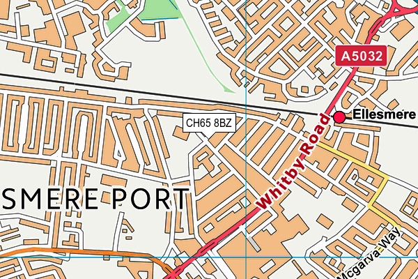 Fitness Factory (Ellesmere Port) map (CH65 8BZ) - OS VectorMap District (Ordnance Survey)