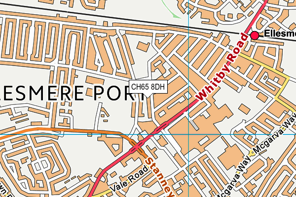 William Stockton Community Primary School map (CH65 8DH) - OS VectorMap District (Ordnance Survey)