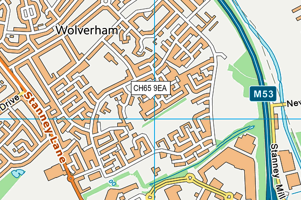 CH65 9EA map - OS VectorMap District (Ordnance Survey)