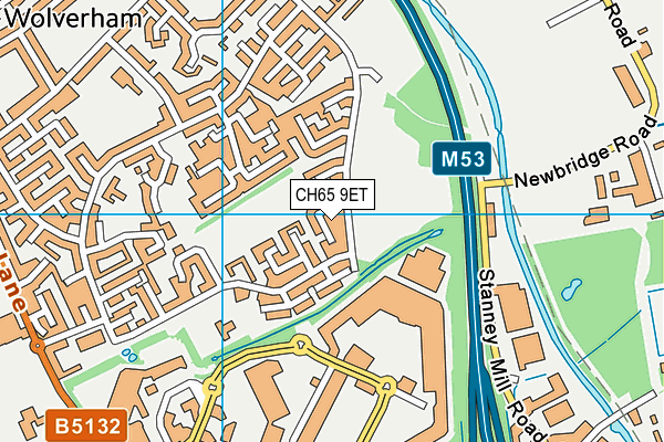 Stanney Grange map (CH65 9ET) - OS VectorMap District (Ordnance Survey)