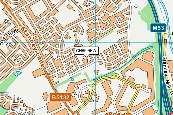 CH65 9EW map - OS VectorMap District (Ordnance Survey)