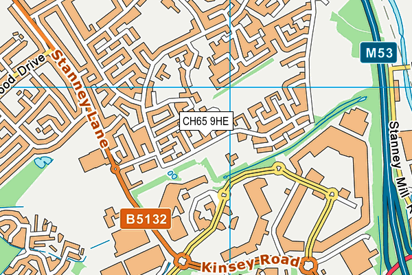 CH65 9HE map - OS VectorMap District (Ordnance Survey)
