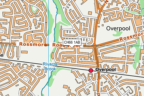 CH66 1AB map - OS VectorMap District (Ordnance Survey)