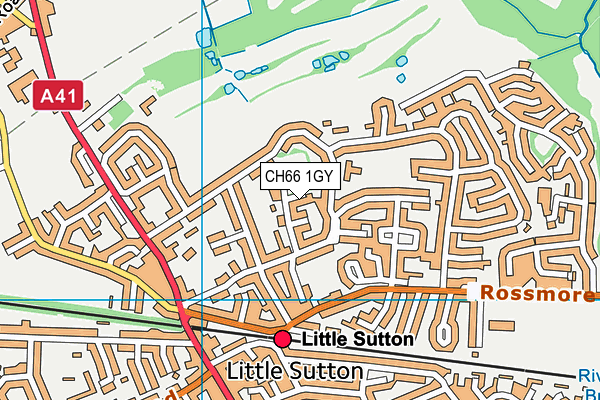 CH66 1GY map - OS VectorMap District (Ordnance Survey)