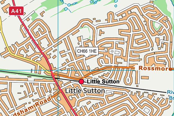 CH66 1HE map - OS VectorMap District (Ordnance Survey)