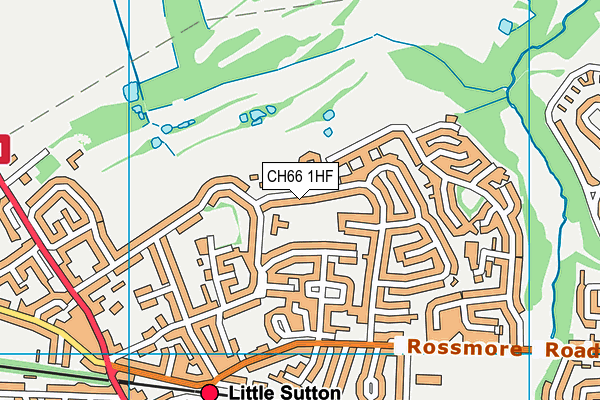 Rossmore School map (CH66 1HF) - OS VectorMap District (Ordnance Survey)