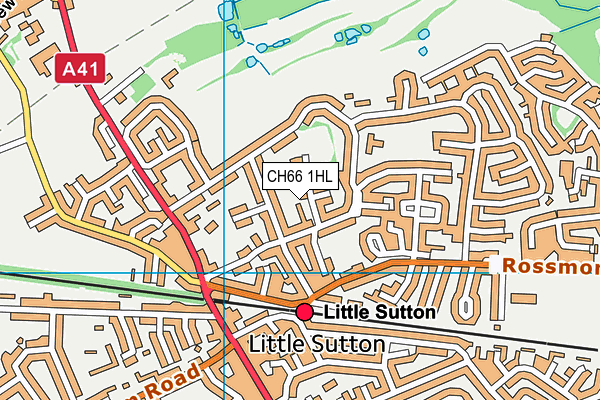 CH66 1HL map - OS VectorMap District (Ordnance Survey)