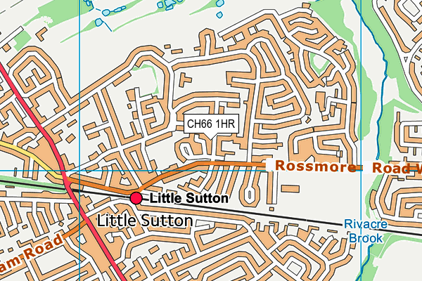 CH66 1HR map - OS VectorMap District (Ordnance Survey)