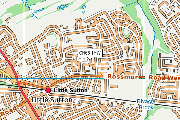 CH66 1HW map - OS VectorMap District (Ordnance Survey)