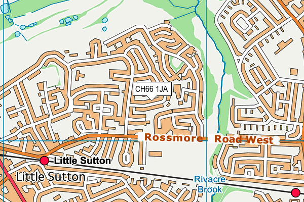 CH66 1JA map - OS VectorMap District (Ordnance Survey)