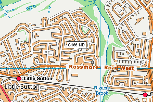 CH66 1JD map - OS VectorMap District (Ordnance Survey)