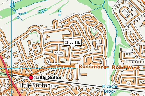 CH66 1JE map - OS VectorMap District (Ordnance Survey)