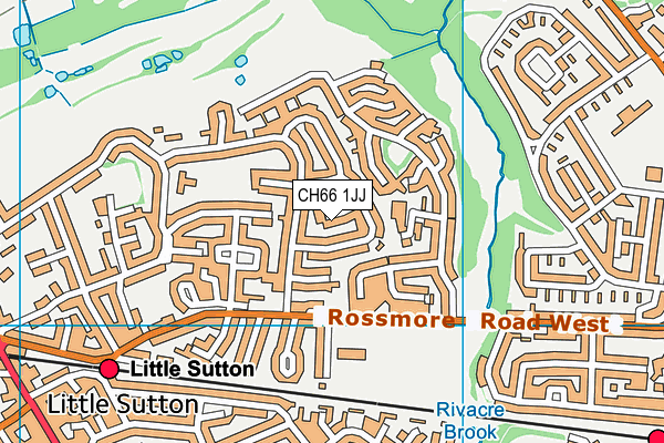 CH66 1JJ map - OS VectorMap District (Ordnance Survey)