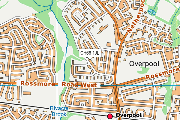 CH66 1JL map - OS VectorMap District (Ordnance Survey)