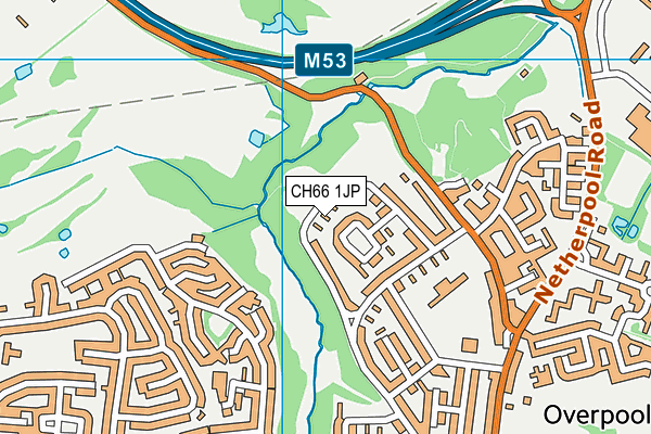 CH66 1JP map - OS VectorMap District (Ordnance Survey)