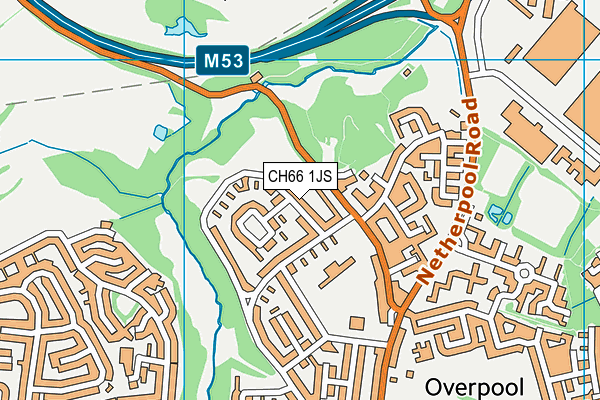 CH66 1JS map - OS VectorMap District (Ordnance Survey)