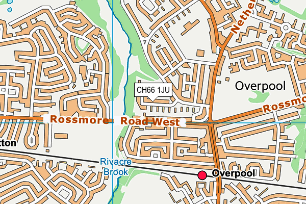 CH66 1JU map - OS VectorMap District (Ordnance Survey)