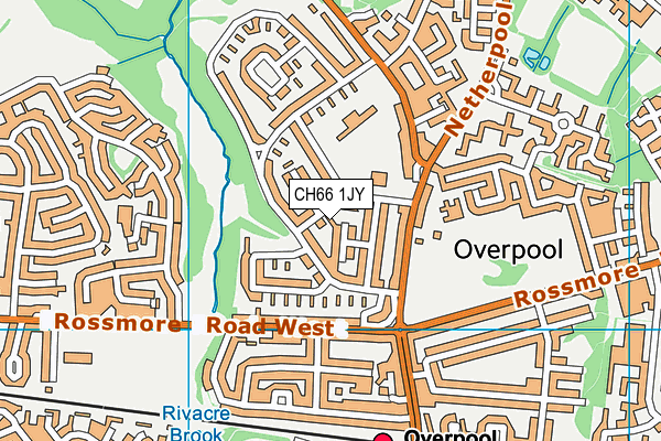 CH66 1JY map - OS VectorMap District (Ordnance Survey)