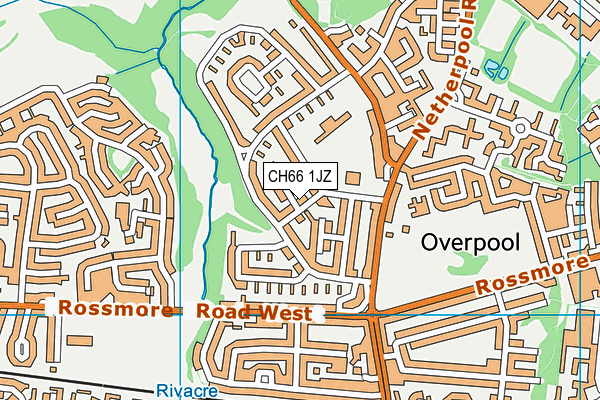 CH66 1JZ map - OS VectorMap District (Ordnance Survey)