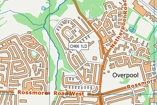 CH66 1LD map - OS VectorMap District (Ordnance Survey)