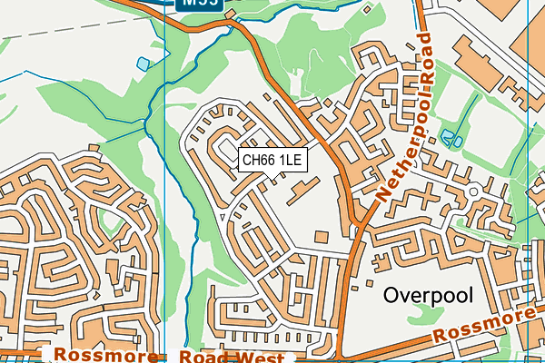 Rivacre Valley Primary School map (CH66 1LE) - OS VectorMap District (Ordnance Survey)