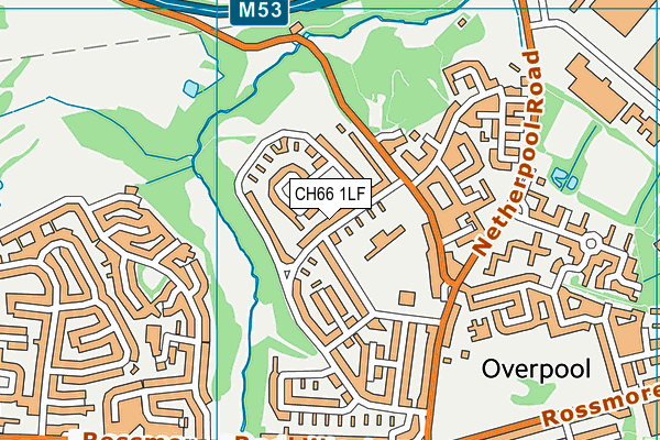 CH66 1LF map - OS VectorMap District (Ordnance Survey)