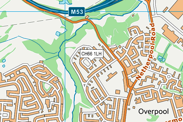 CH66 1LH map - OS VectorMap District (Ordnance Survey)