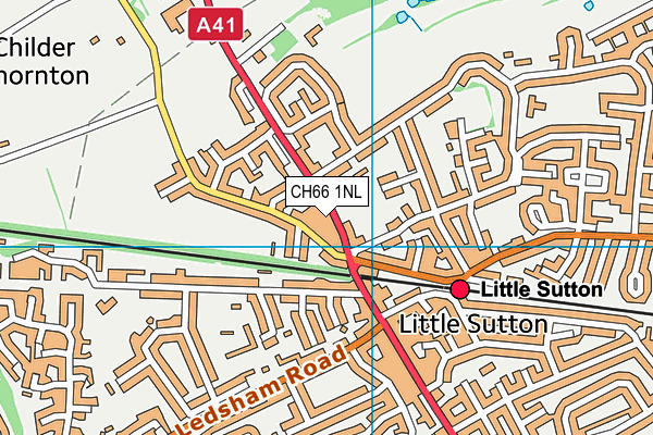 CH66 1NL map - OS VectorMap District (Ordnance Survey)