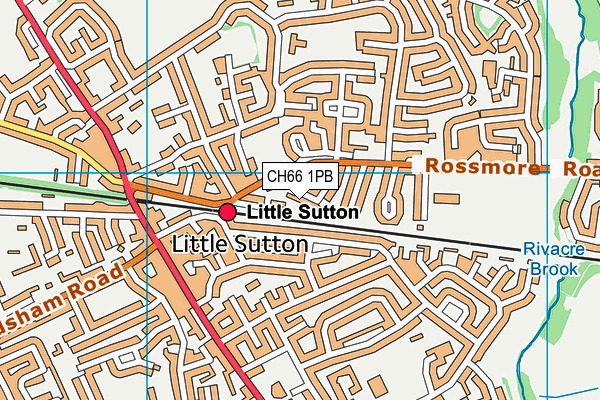 CH66 1PB map - OS VectorMap District (Ordnance Survey)