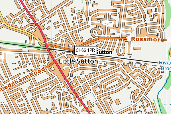 CH66 1PR map - OS VectorMap District (Ordnance Survey)