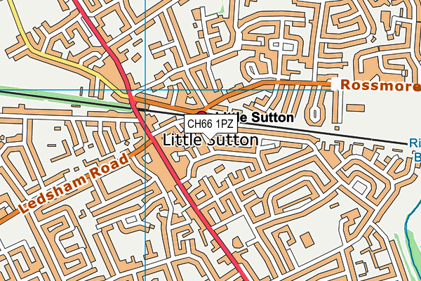 CH66 1PZ map - OS VectorMap District (Ordnance Survey)